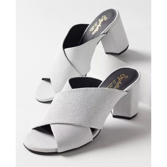 Seychelles Embark Heeled Sandals Women’s Size 8.5 White Summer Cross Straps - Picture 2 of 13